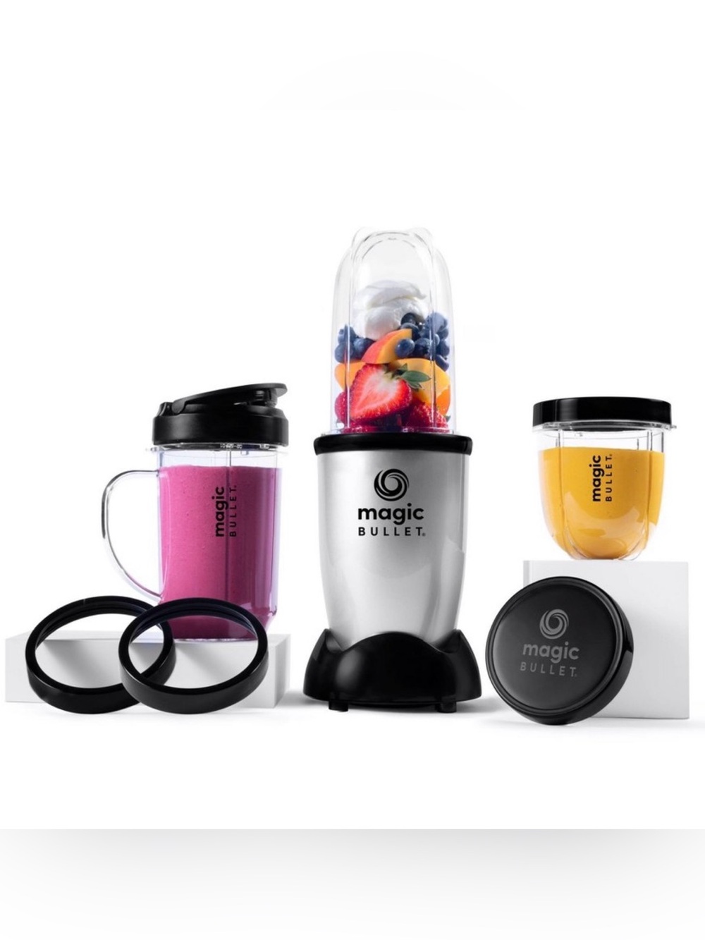 Magic Bullet Personal Blender - Silver with Black Accents - NEW